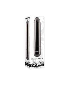 Evolved Real Simple Rechargeable Bullet - Black Chrome