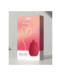 Horny Rose Solo Vibrating Clit Licking Stimulator - Red