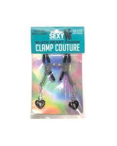 Sexy AF Nipple Clamps - Black Heart Charms