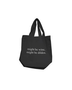 Nobu Might Be Wine, Might Be Dildos Reusable Tote - Black