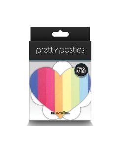 Pretty Pasties Pride Heart & Flower Rainbow - 2 Pair