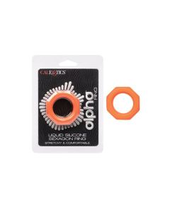 Alpha Liquid Silicone Sexagon Ring - Orange