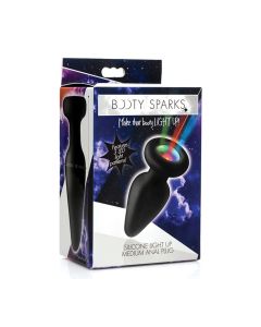 Booty Sparks Silicone Light Up Anal Plug - Medium