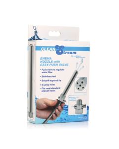 Clean Stream Enema Nozzle w/Push Valve